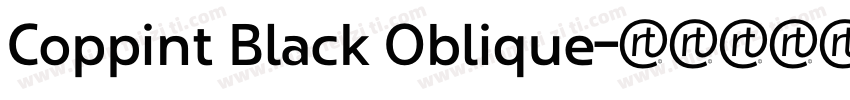 Coppint Black Oblique字体转换